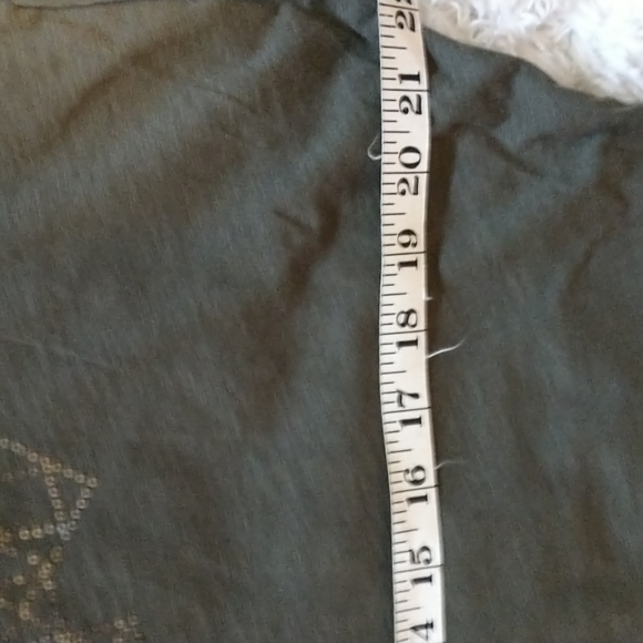 Christopher & Banks women's size XL tie waist, short capped sleeves top with seq - Picture 6 of 10